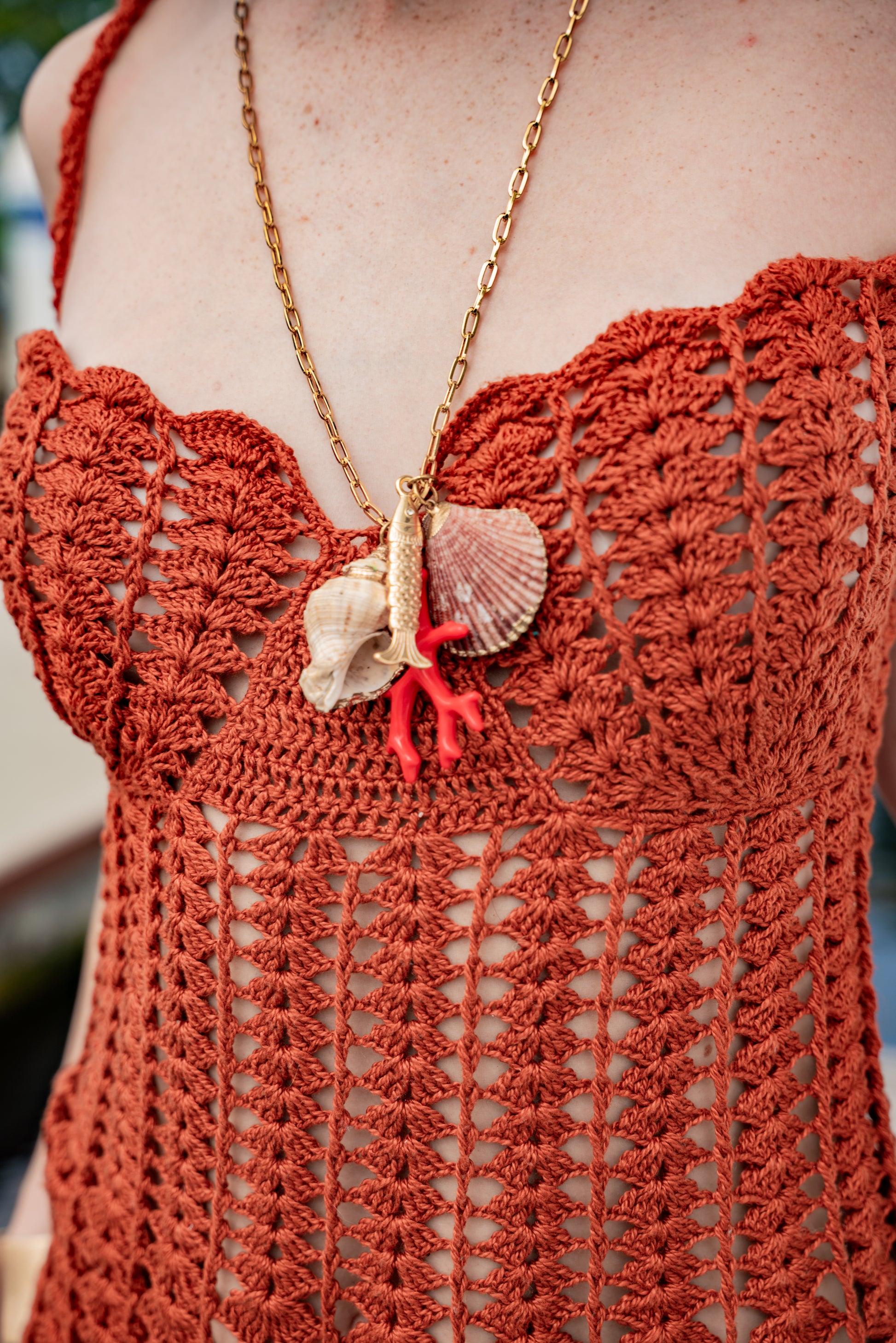 Mini Dress Concha Terracota