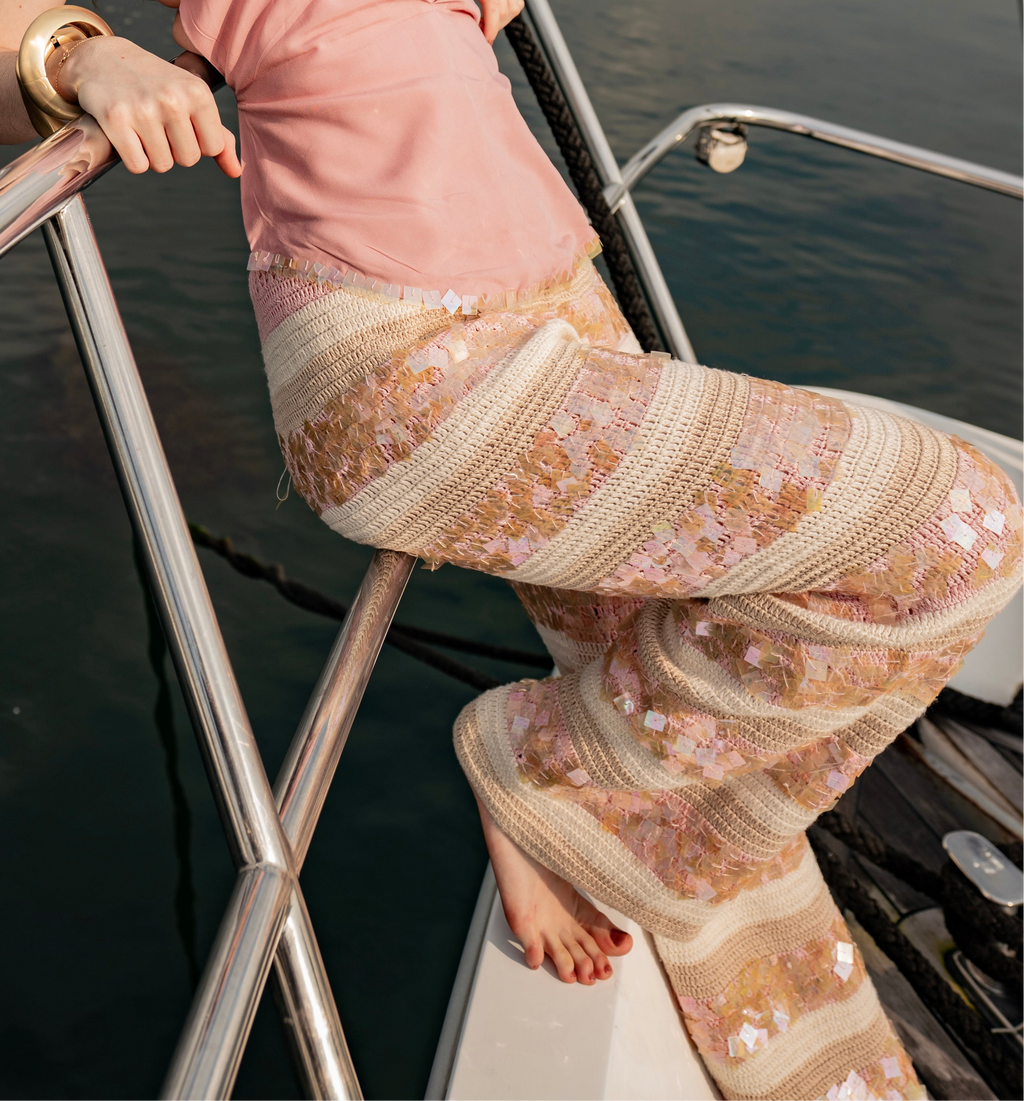 Calça Bordada Furta-cor