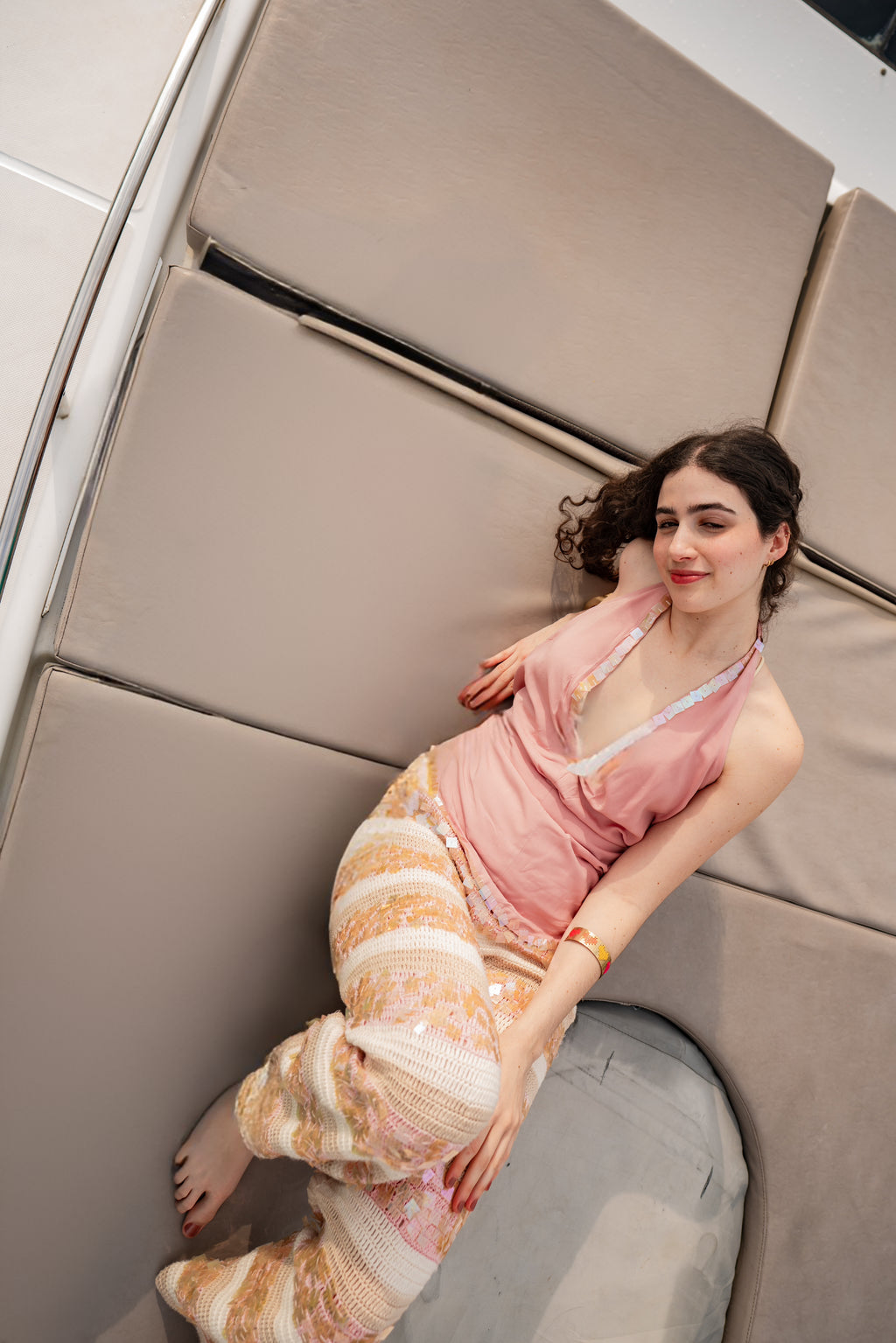 Calça Bordada Furta-cor