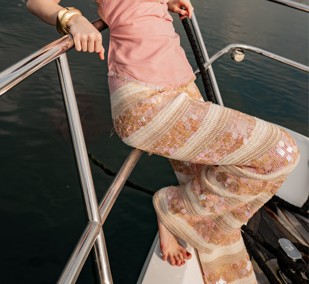 Calça Bordada Furta-cor