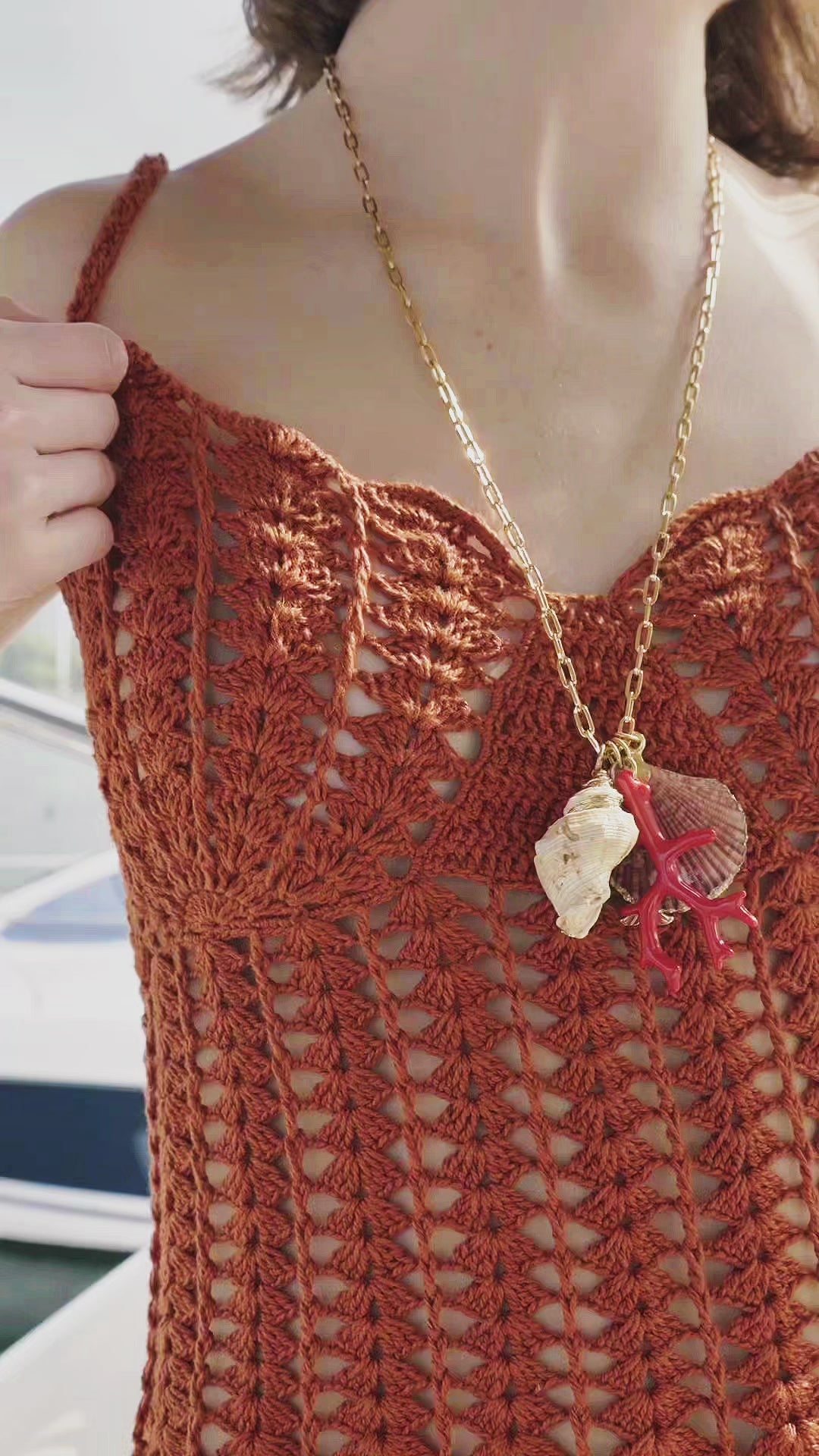 Mini Dress Concha Terracota